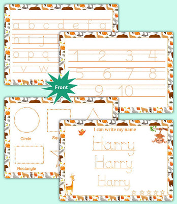 Letter Tracing Worksheets – Toddler Tracing Mats with Dry Erase Pen & Personalized Name Mat