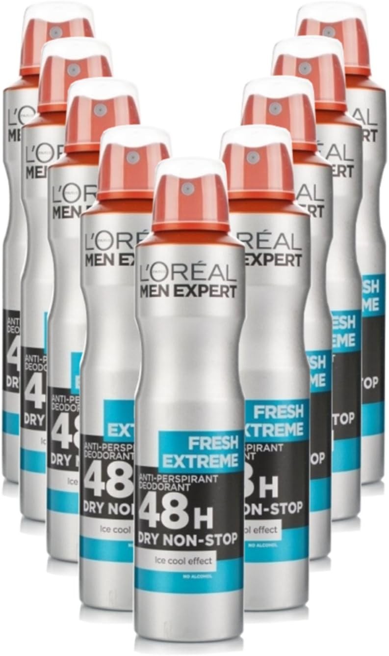9x L'Oreal Men Expert Fresh Extreme Deodorant Spray 250ml | Anti-Perspirant by L'Oreal Men Expert