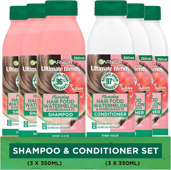 Garnier Ultimate Blends Hair Food Set 2L | Watermelon Shampoo & Conditioner