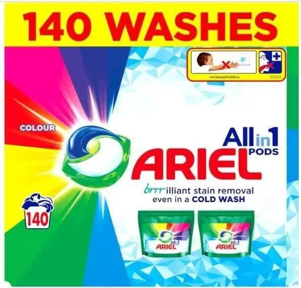 Ariel All-in-1 Colour Pods 140 Wash | Laundry Detergent Capsules Colour Care by Ariel