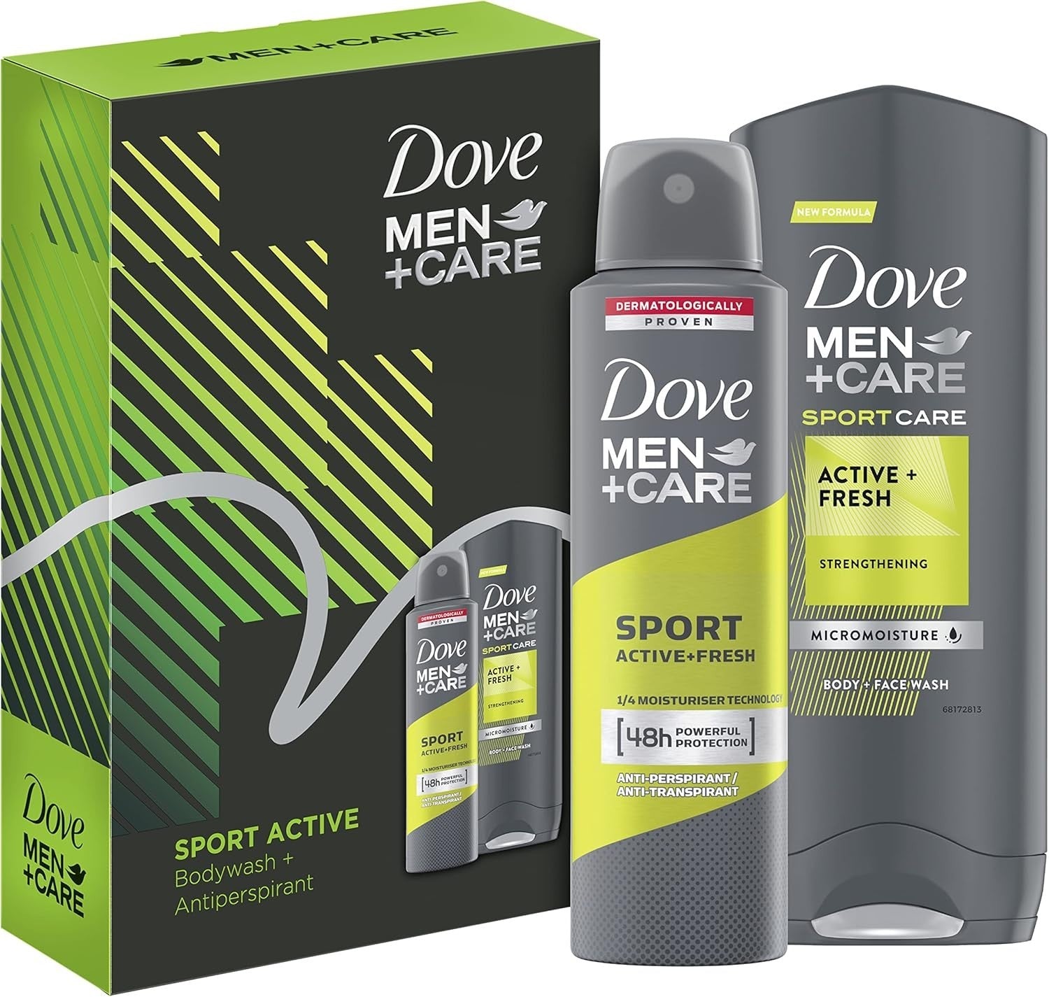 Dove Men+Care Sport Active Duo Gift Set Body Wash & Antiperspirant for Him by Dove