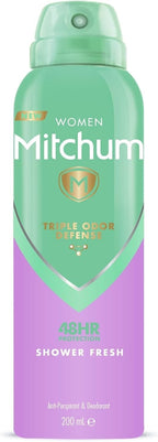 Mitchum Women Triple Odor Defense Deodorant Spray Antiperspirant 200ml x3 by Mitchum