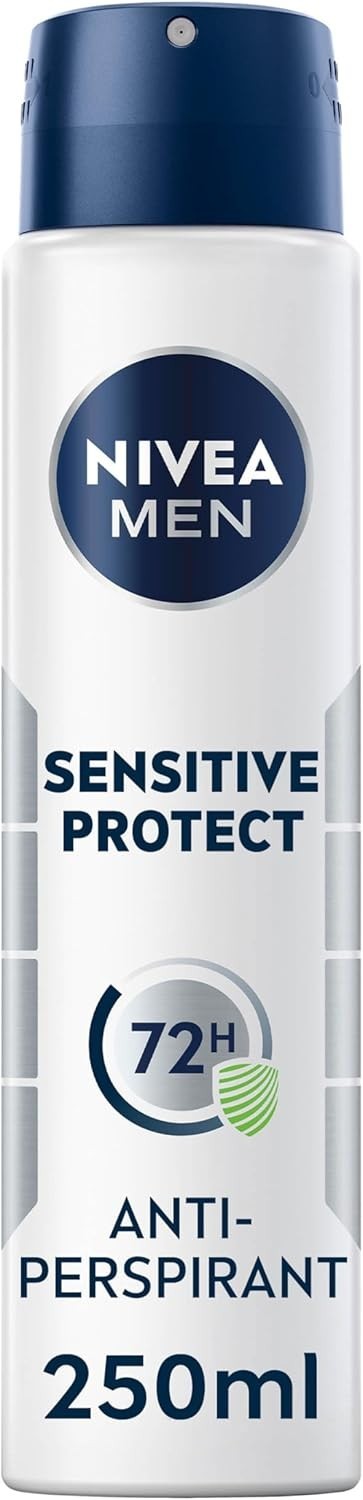 NIVEA Men Sensitive Protect Deodorant Spray 250ml | 72H Anti-Perspirant Care