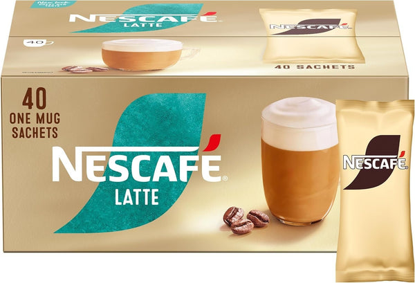 NESCAFÉ Latte Instant Coffee Sachets 40 x 18g Creamy Coffee Shop Style Drink