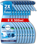 Febreze Fabric Freshener Spray 500ml x8 | Air Freshener | 4L Total | Fresh Scent by Febreze