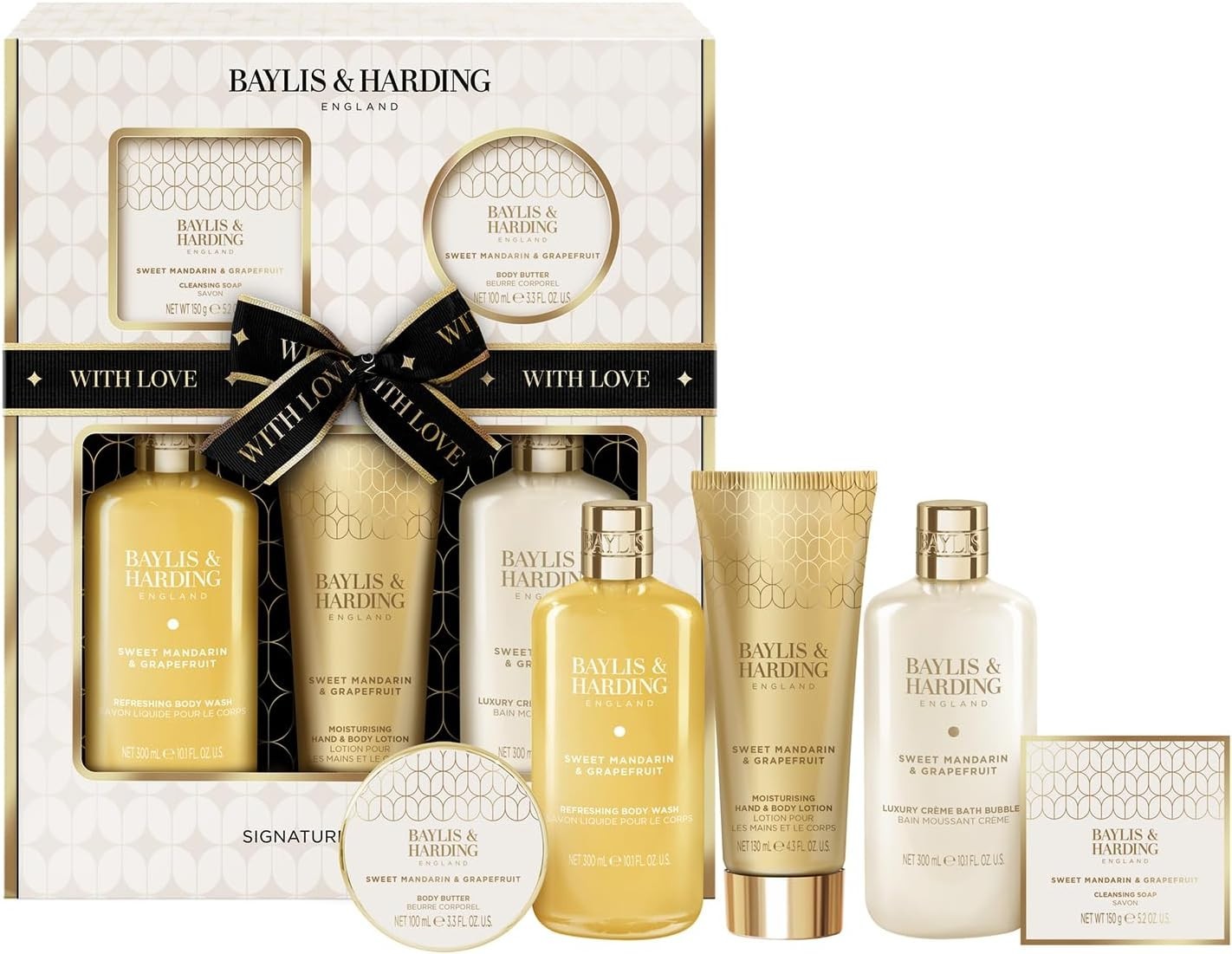 Baylis & Harding Sweet Mandarin & Grapefruit Pamper Gift Set Vegan Friendly by Baylis & Harding
