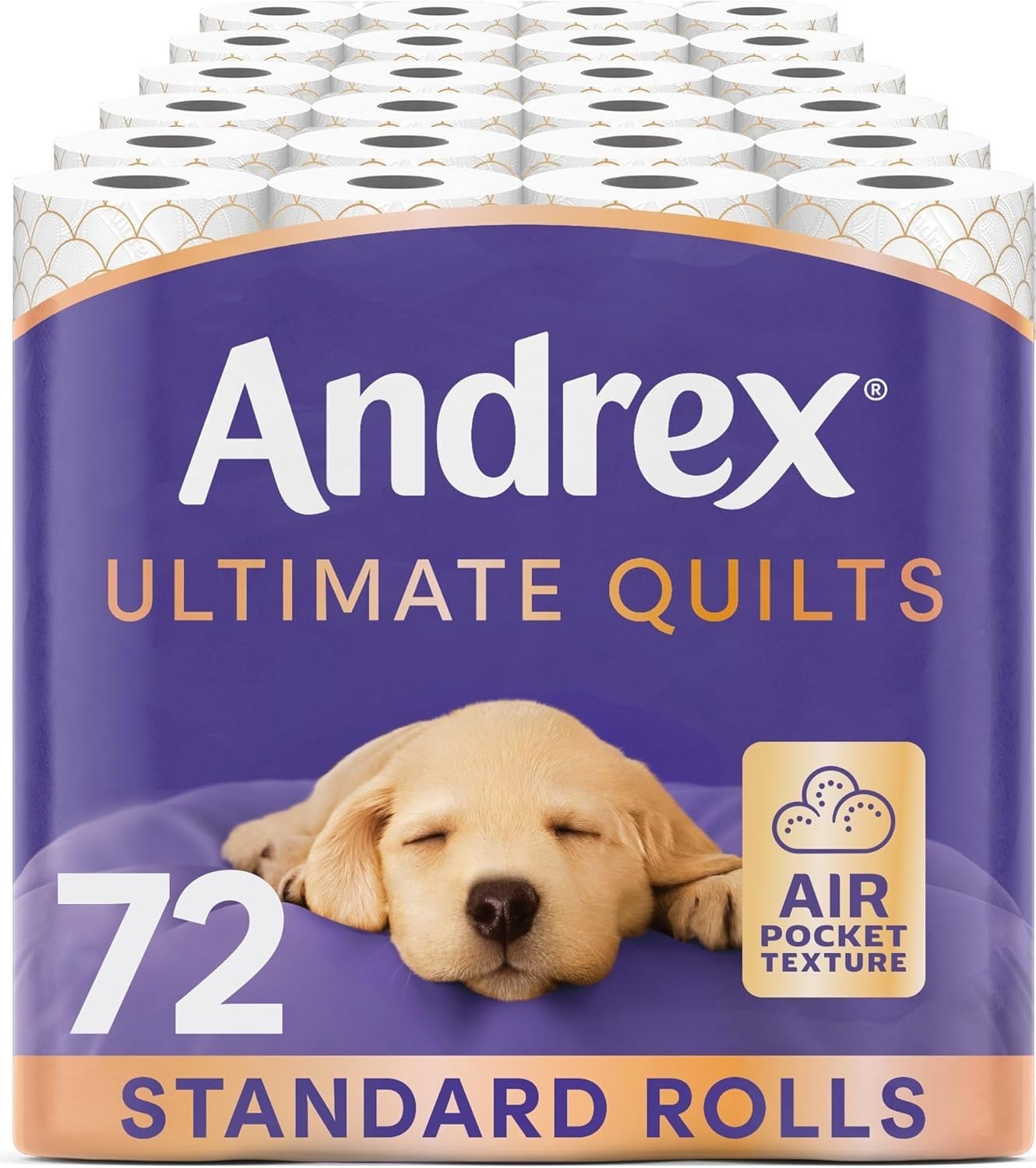 Andrex Ultimate Supreme Quilts Toilet Paper 3-Ply Quilted Comfort 72 Rolls by Andrex