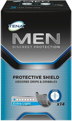 TENA Men Protective Shield Extra Light 14 Pads x 6 Packs (Total 84 Pads) by Tena