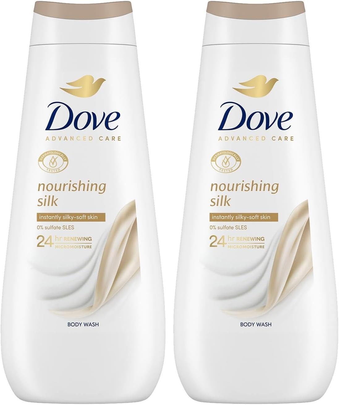 Dove Advanced Care Sulphate Free Body Wash 400ml Pack of 2 Nourishing Gel by Dove
