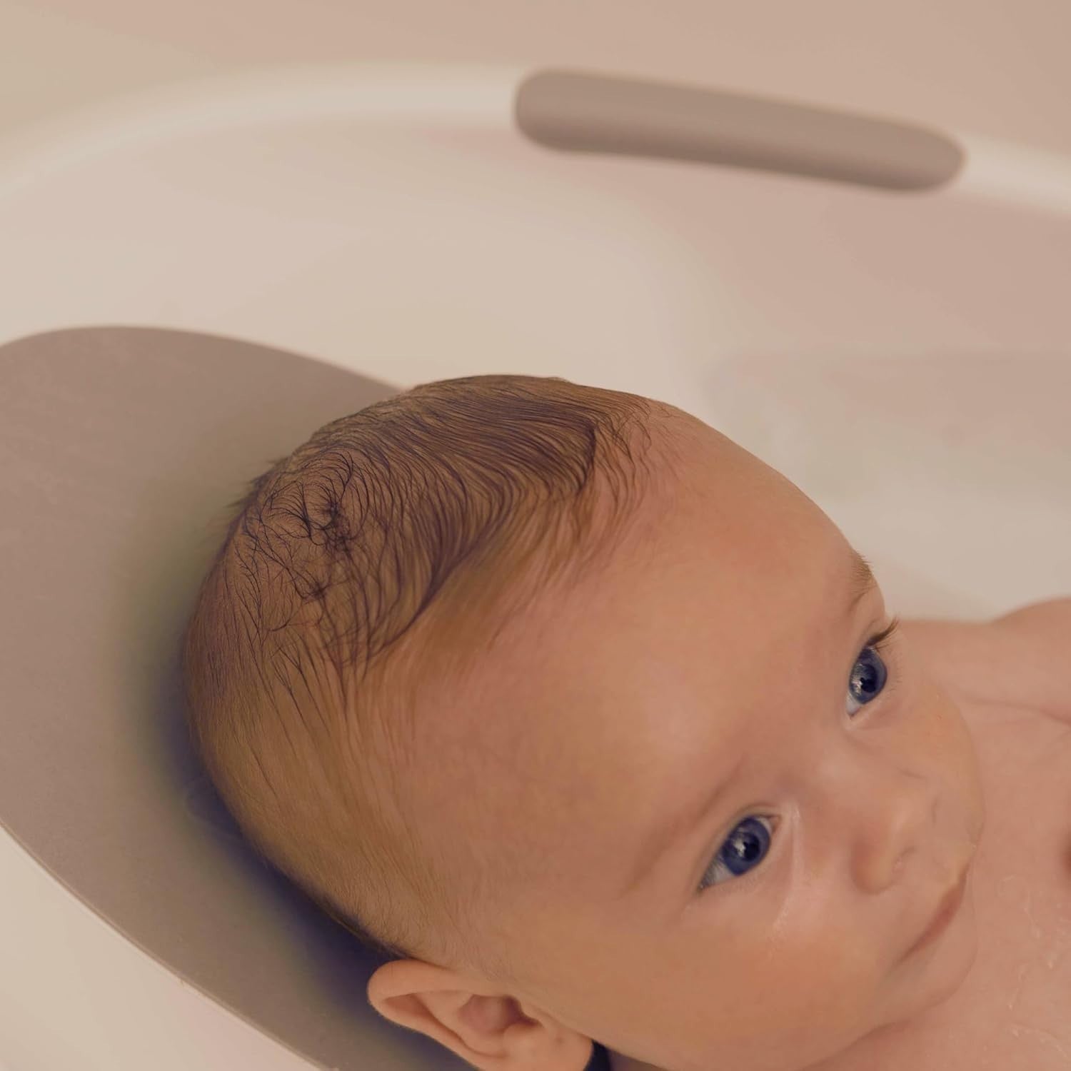 Nuby Newborn Baby Bath White Tub Anti-Slip Soft Headrest Plug Lightweight Safe by Nuby