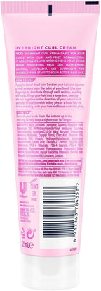 VO5 Overnight Curl Cream 125ml x4 Anti-Frizz Curl Enhancer Mango & Rosemary by V05