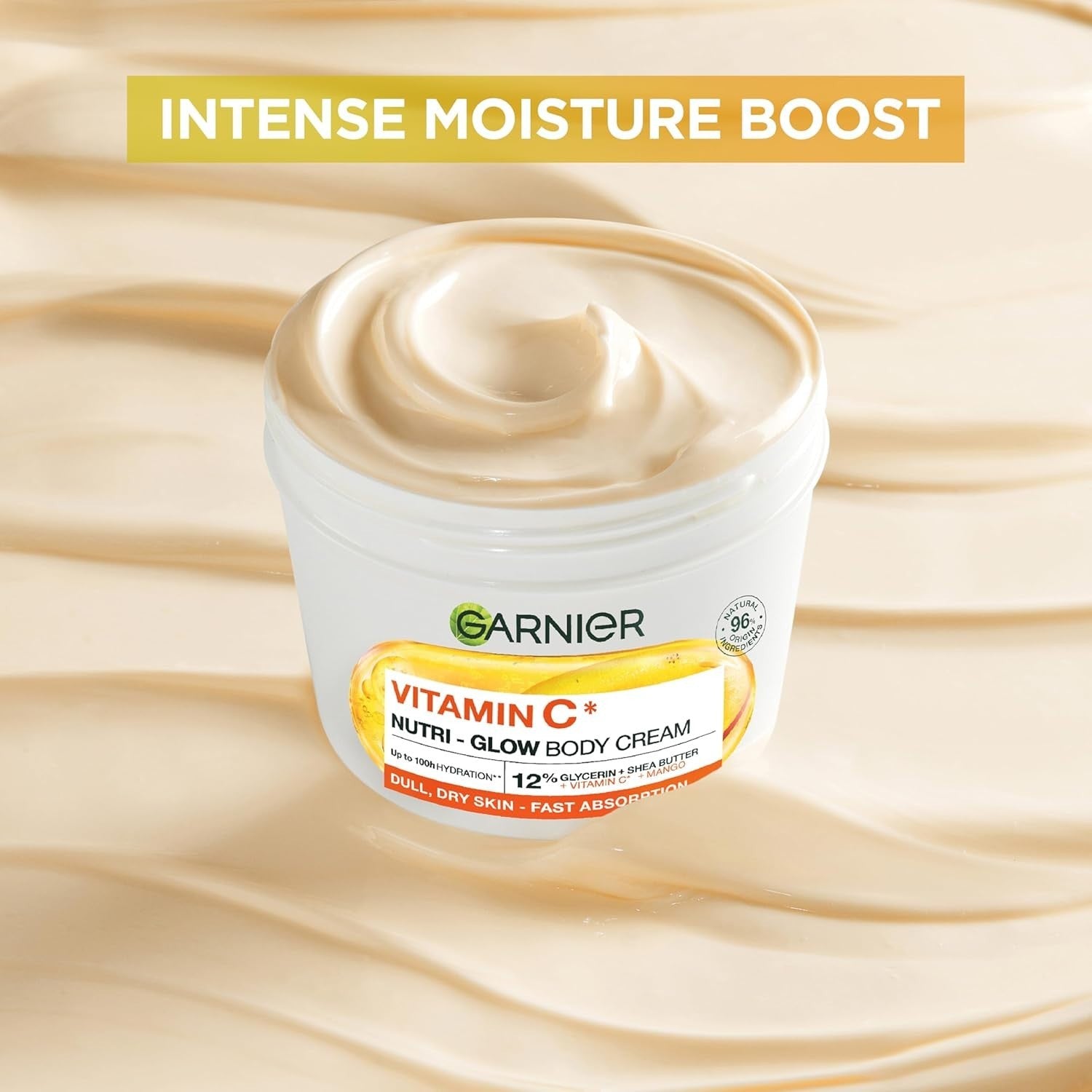 Garnier Body Superfood Mango & Vitamin C Cream 380ml for Dry Dull Skin by Garnier