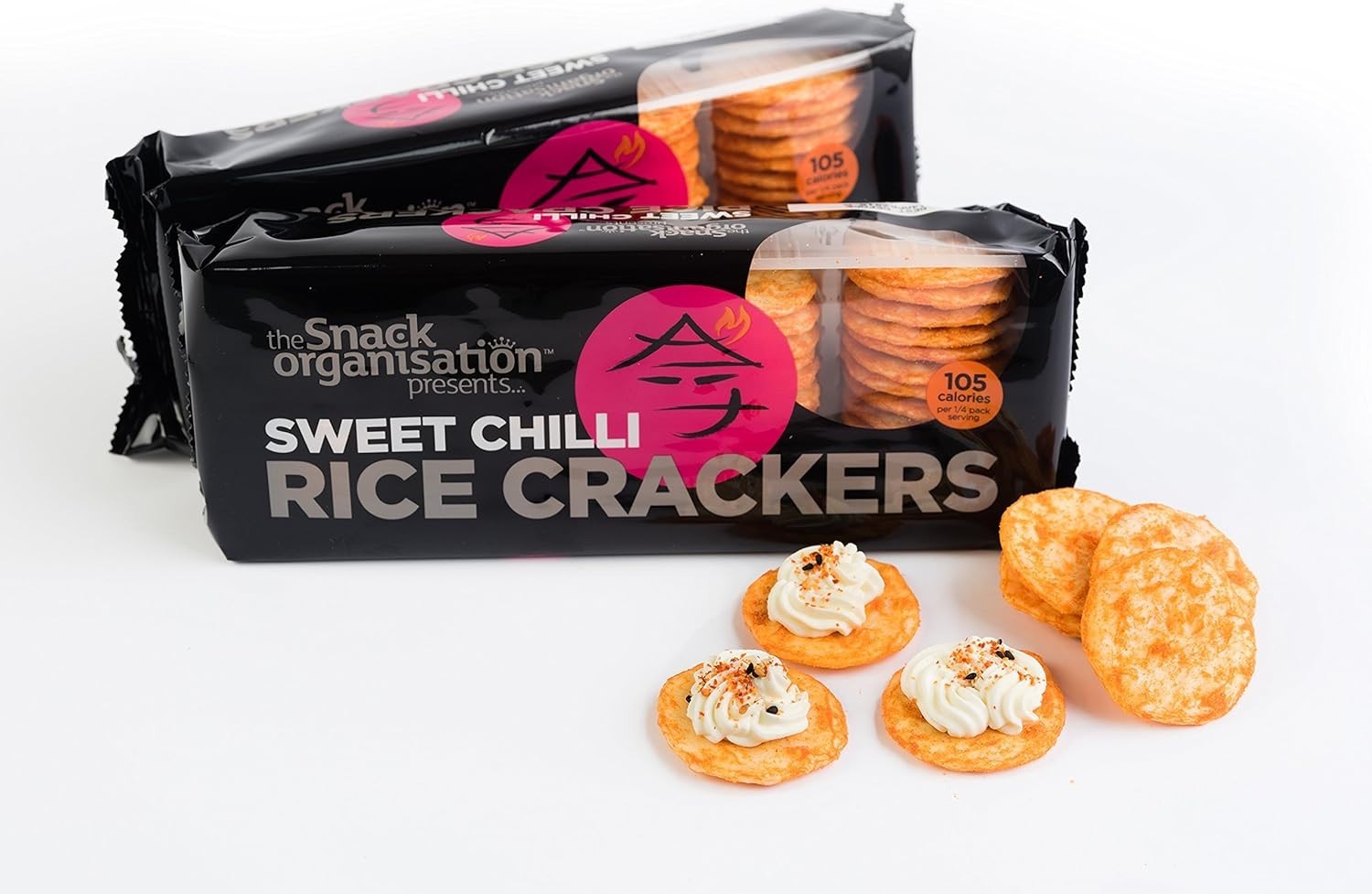 6x The Snack Org Rice Crackers Sweet Chilli Flavour 100g Bags – Tasty Snack by The Snack Organisation