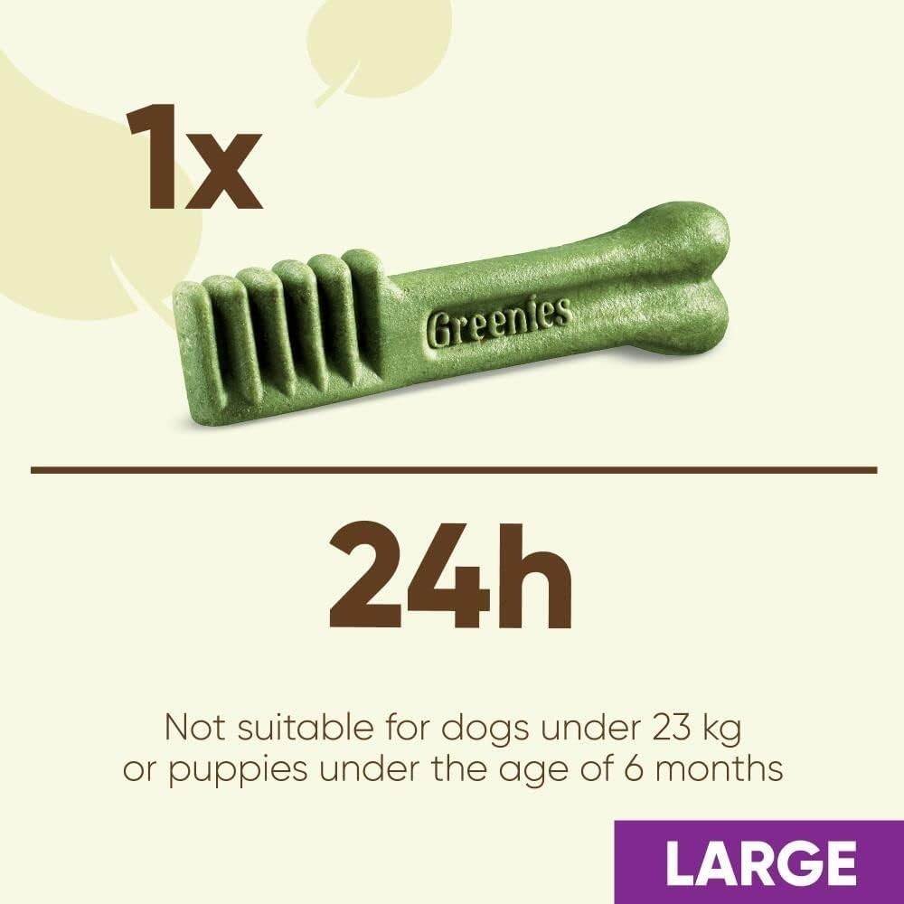 GREENIES Grain-Free Large Dog Dental Treats 24 Chews | 170g Pack of 6 UK by GREENIES