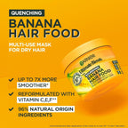 Garnier Banana Hair Food Set | Shampoo Conditioner Mask for Dry Damaged Hair by Garnier