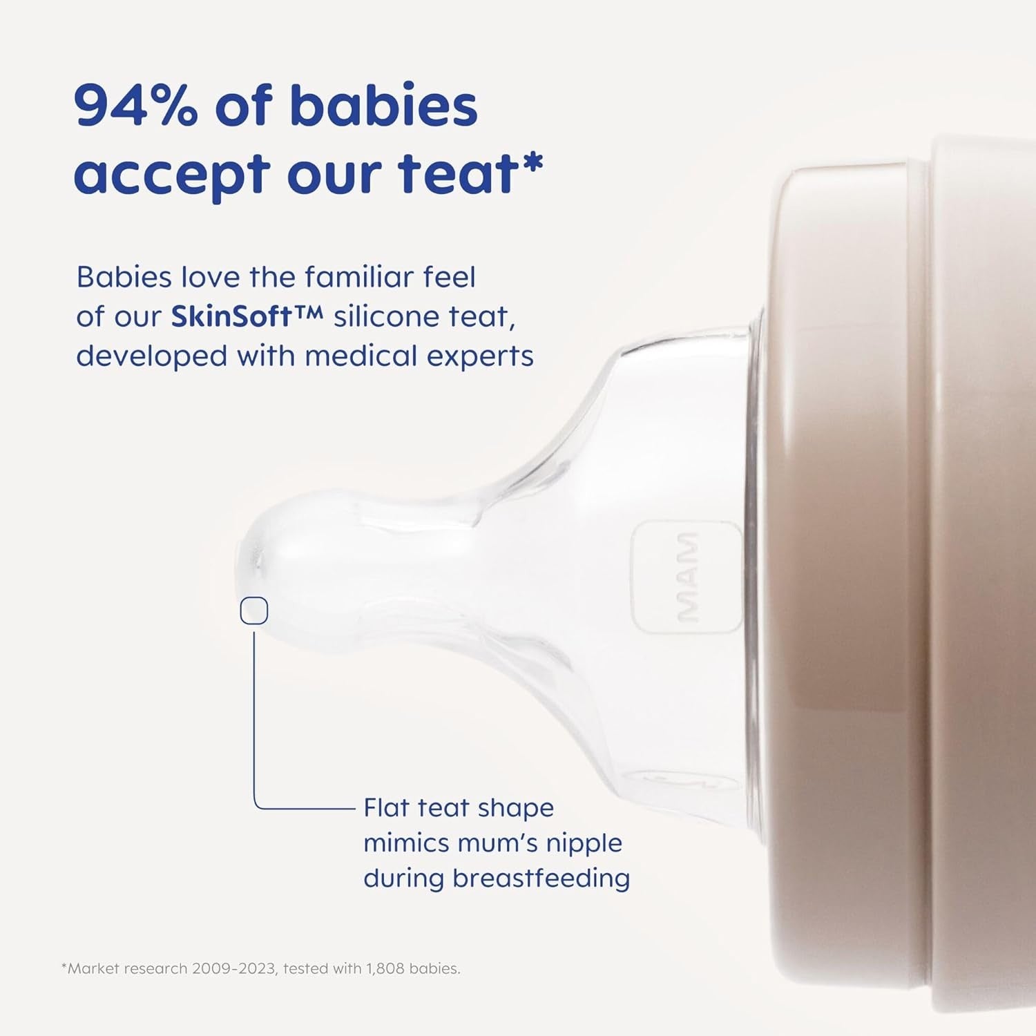 MAM Easy Start Anti-Colic Baby Bottles 320ml | 2 Pack Blue | Fast Flow Teats by MAM