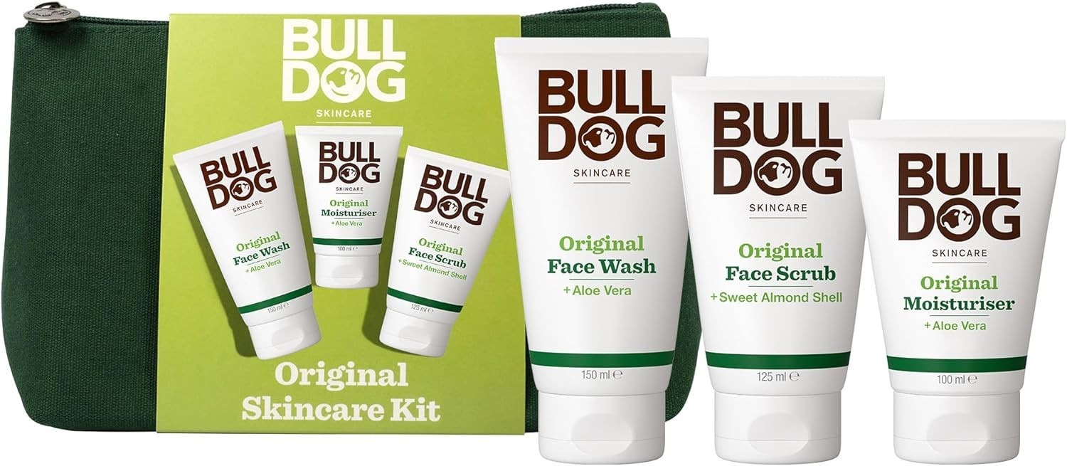 Bulldog Skincare Men’s Gift Set | Original Face Wash, Moisturiser & Cream Kit by BULLDOG