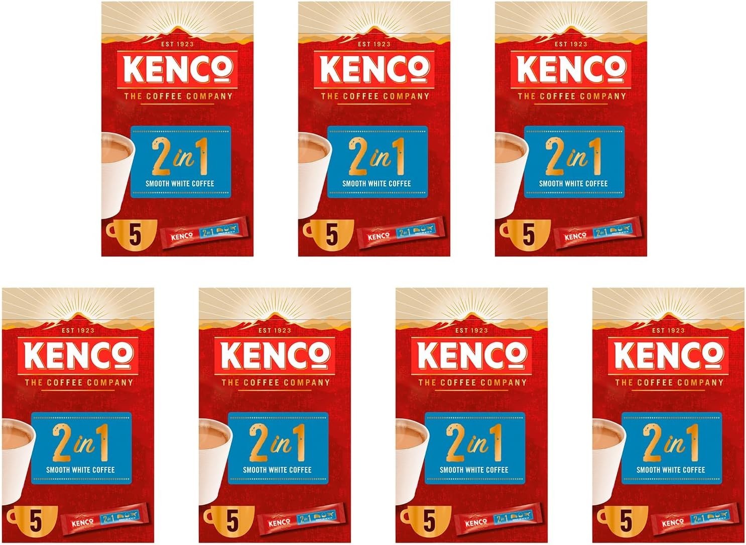 Kenco 2in1 Instant Coffee Sachets 5x14g Pack of 7 | 35 Sachets 490g UK Seller by Kenco