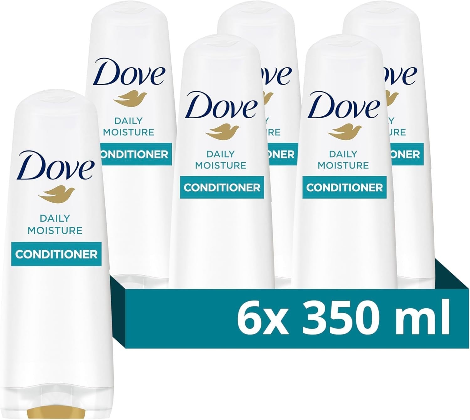 Dove Daily Moisture Conditioner 350ml x6 Nourishing Smooth Hair, Damage Care by Dove
