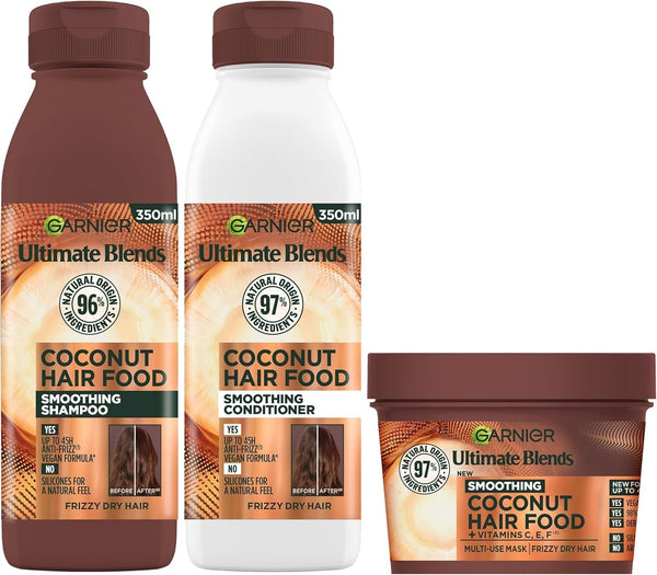 Garnier Hair Food Coconut Set – Shampoo 350ml, Conditioner 350ml, Mask 400ml