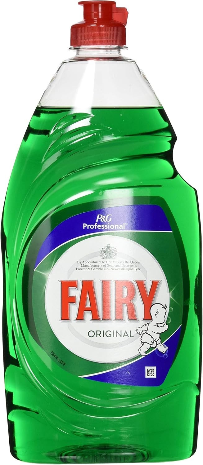 Fairy Washing Up Liquid 6x900ml Pack Unscented Dishwashing Liquid Cleaner by Fairy