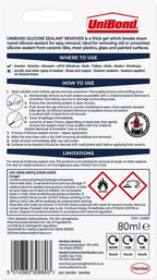 Unibond Silicone Sealant Remover 80ml | High-Strength for Tiles, Baths & Toilets by UniBond