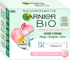 Garnier Bio Rosy Glow 3in1 Face Cream 50ml Rose Hip Oil & Vitamin C Moisturiser by Garnier