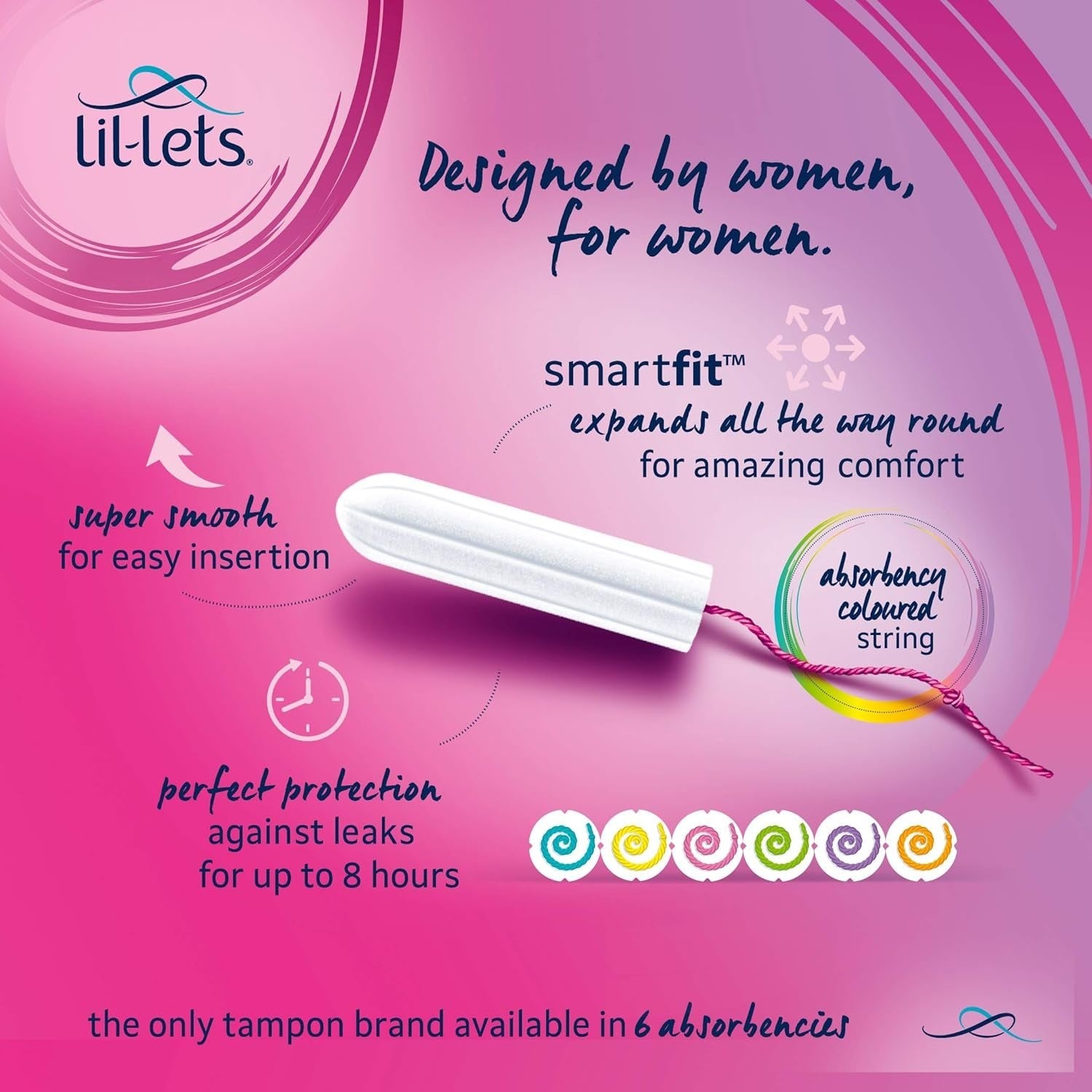 Lil-Lets Non-Applicator Tampons Super Absorbency Pack of 8 Extra Comfort by Lil-Lets
