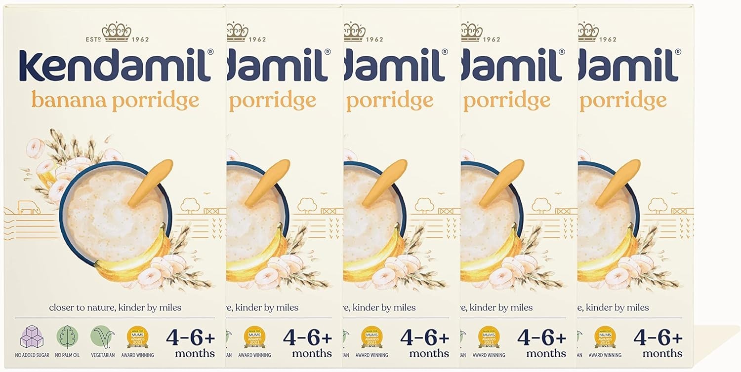Kendamil Banana Porridge 150g Baby Cereal 6–9 Months No Added Sugar, Gluten Free by Kendamil