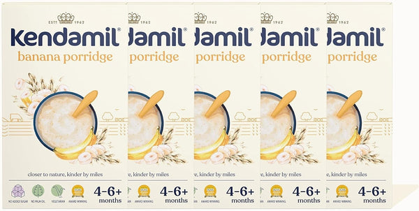Kendamil Banana Porridge 150g Baby Cereal 6–9 Months No Added Sugar, Gluten Free