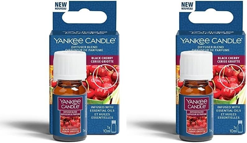 Yankee Candle Ultrasonic Aroma Diffuser Oil Black Cherry 10ml Pack of 2 by Yankee Candle