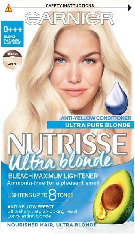Garnier Nutrisse Ultra Blonde D+++Bleach Maximum Lightener Hair Dye Ammonia Free by Garnier