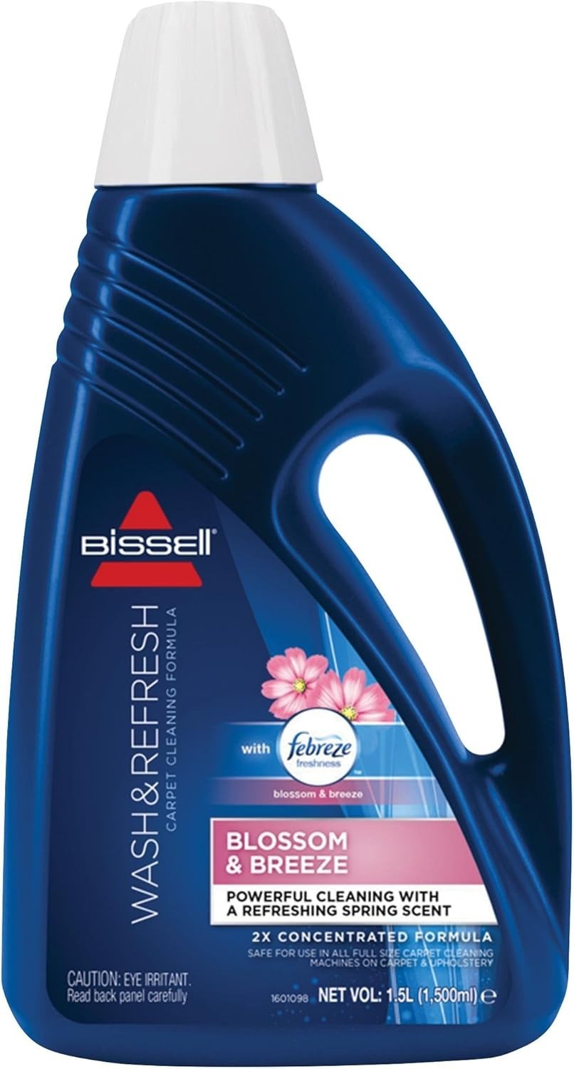 BISSELL Wash & Refresh Carpet Shampoo 1.5L – Blossom & Breeze Scent, Concentrate by BISSELL