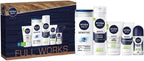 NIVEA Men Full Works Gift Set 5 Piece | Sensitive Skin Care & Grooming Kit by Nivea Men