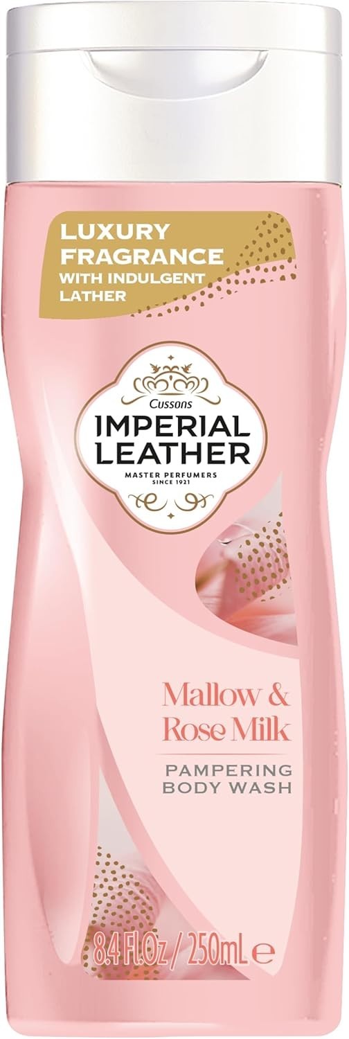 Imperial Leather Mallow & Rose Milk Body Wash 6x250ml Hydrating Shower Gel by Imperial Leather