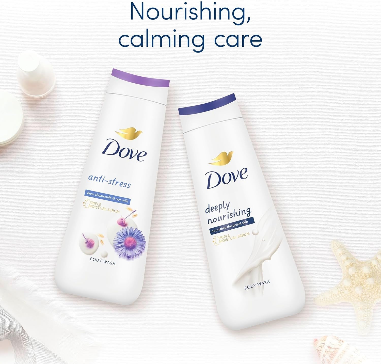 Dove Unwind Body Wash Gift Set with Luxury Shower Puff | Women’s Skincare 2pc by Dove
