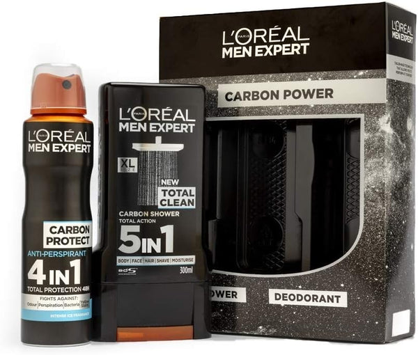 L'Oréal Men Expert Carbon Power Gift Set | Men’s Grooming | Face Wash & Care