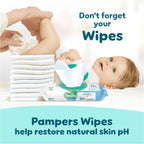 Pampers Premium Protection Pants Size 4 168 Nappies + Aqua Baby Wipes Pack by Pampers