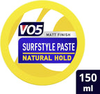 VO5 SurfStyle Hair Paste 150ml x6 | Natural Hold Messy Textured Styling Clay by V05