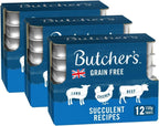 Butcher's Grain Free Hypoallergenic Adult Dog Food Lamb Chicken Beef Trays 150g by Butcher 's