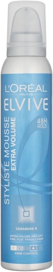 Volumizing Hair Mousse – L'Oréal Paris Extra Volume Styling Foam 3x200ml Pack