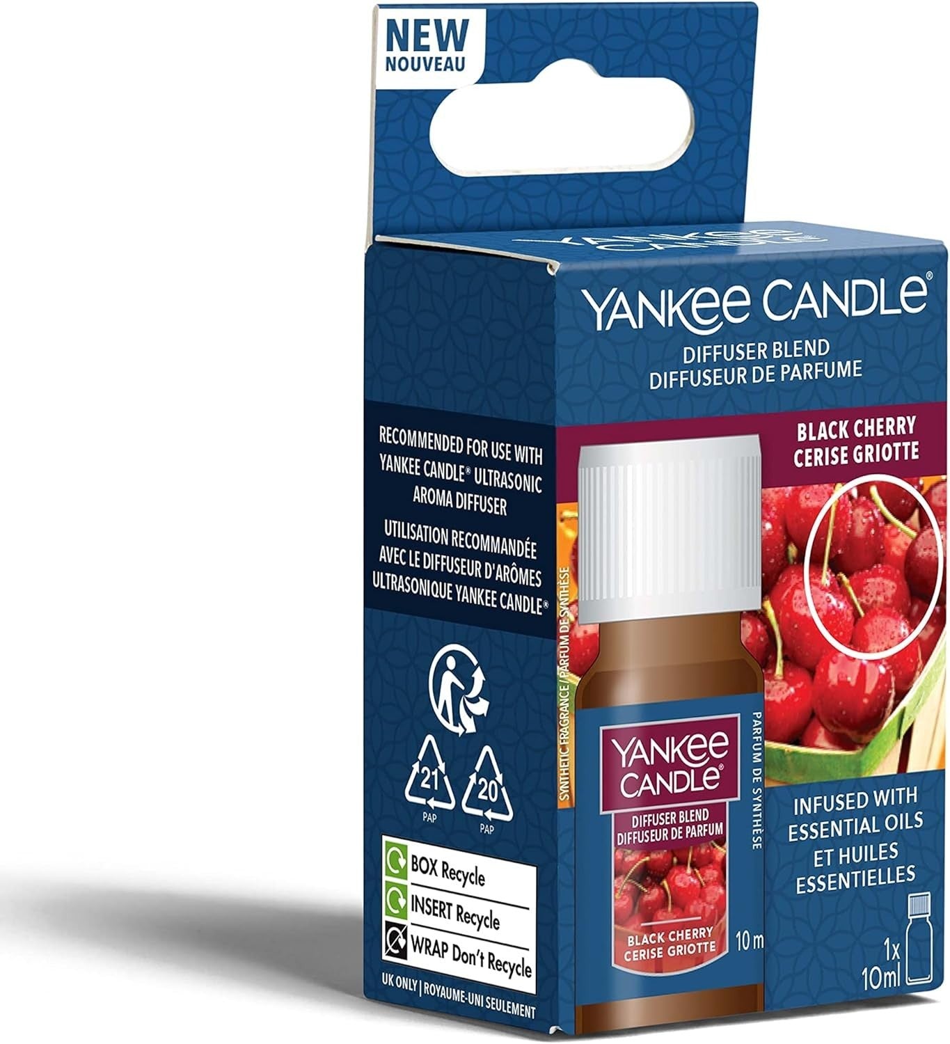 Yankee Candle Ultrasonic Aroma Diffuser Oil Black Cherry 10ml Pack of 2 by Yankee Candle