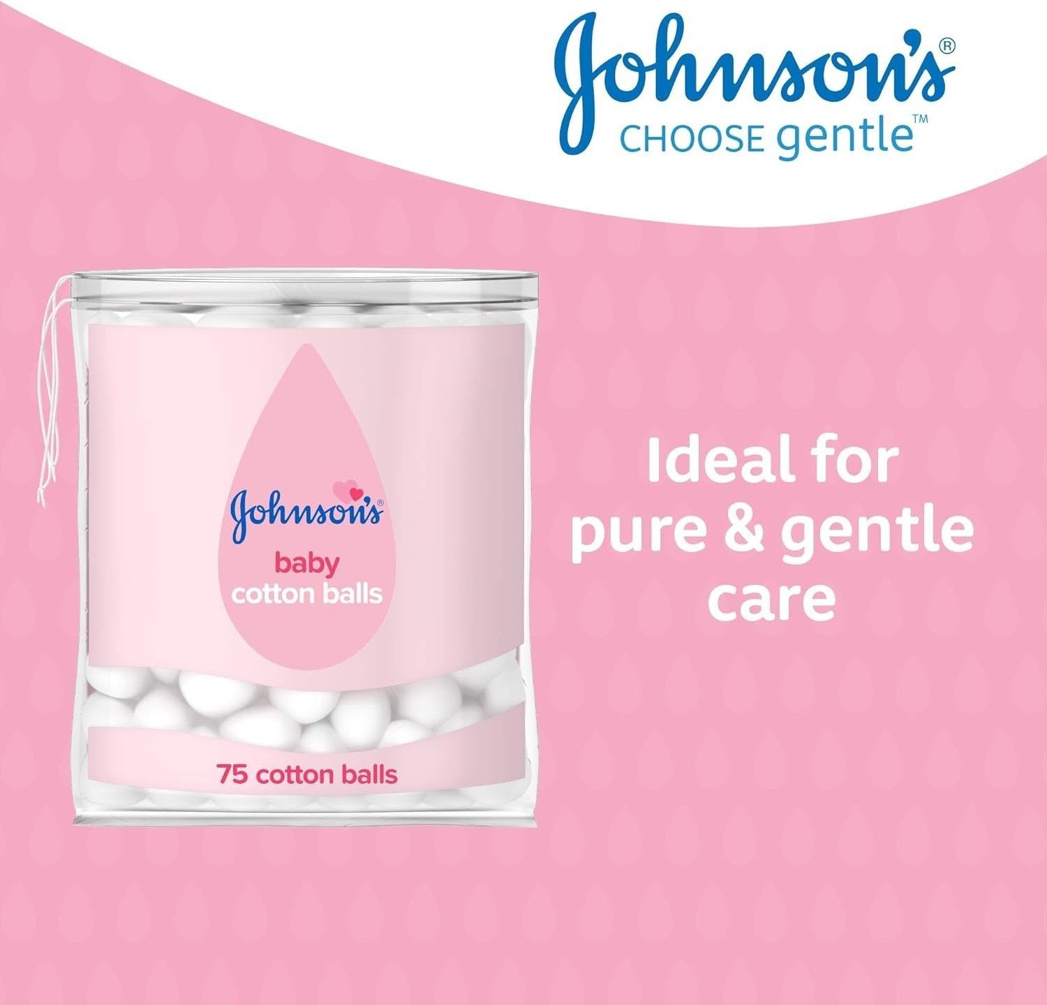 Johnson's Baby Cotton Balls 75 Count Soft Round for Delicate Skin by JOHNSON'S