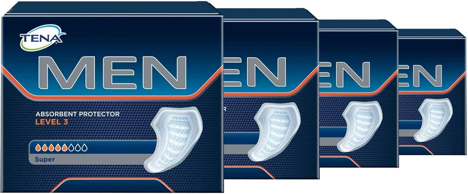 TENA Men Level 3 Guards Super Absorbent Incontinence Pads 4x64 Pack by Tena