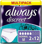 Always Discreet Pants Women Size M, 24 Count | Incontinence Underwear by Always Discreet