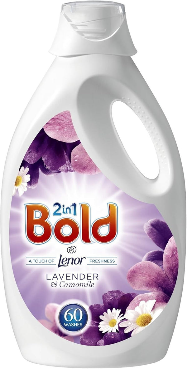 Bold 2 In 1 Washing Liquid Lavender Camomile 3L 60 Washes