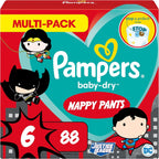 Pampers Baby-Dry Nappy Pants Size 6 (15kg+), 88 Count, Monthly Pack by Pampers