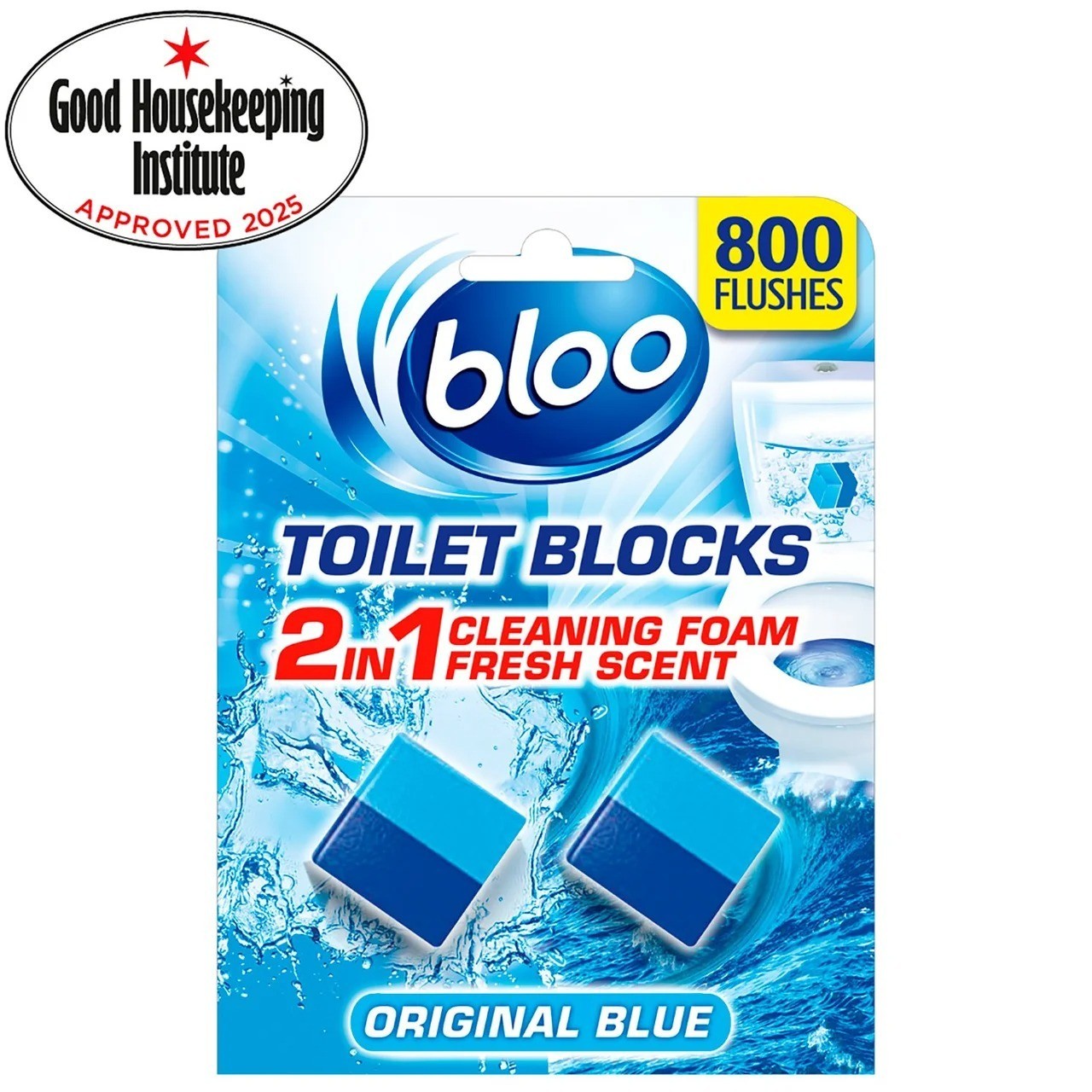 Bloo In Cistern Twin Blocks Blue Original 20 Pack Anti-Limescale Toilet Cleaner by Bloo