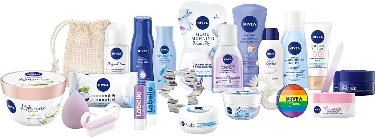 NIVEA Advent Calendar 2021 | 24 Pampering Care Products & Accessories Xmas by NIVEA
