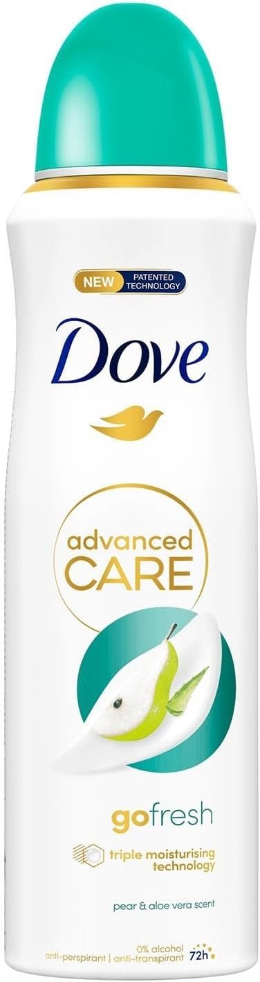 Dove Go Fresh Pear & Aloe Vera Anti-Perspirant Spray Women 200ml Pack of 6 by Dove